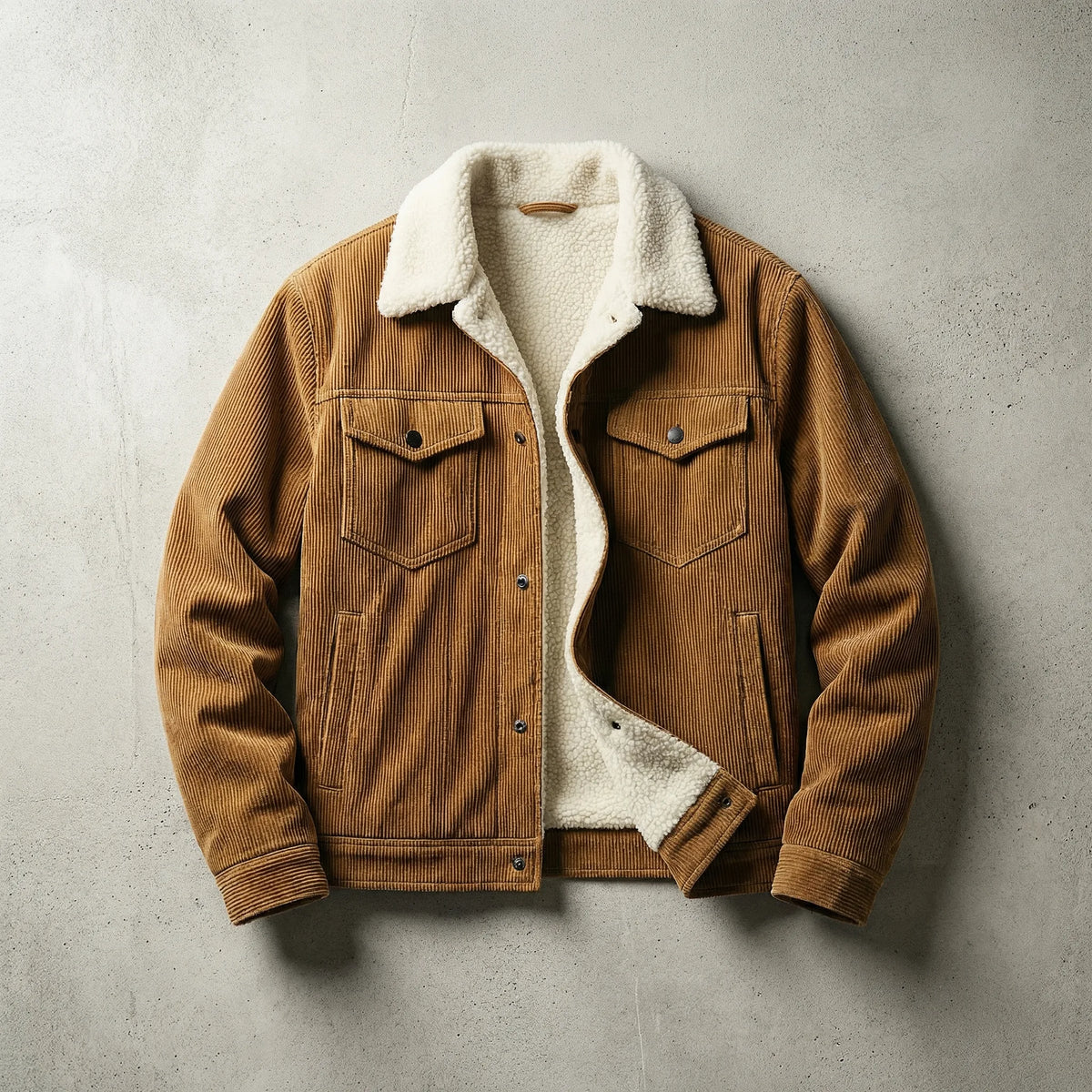 Noel | Men's Corduroy Sherpa-Lined Trucker Jacket