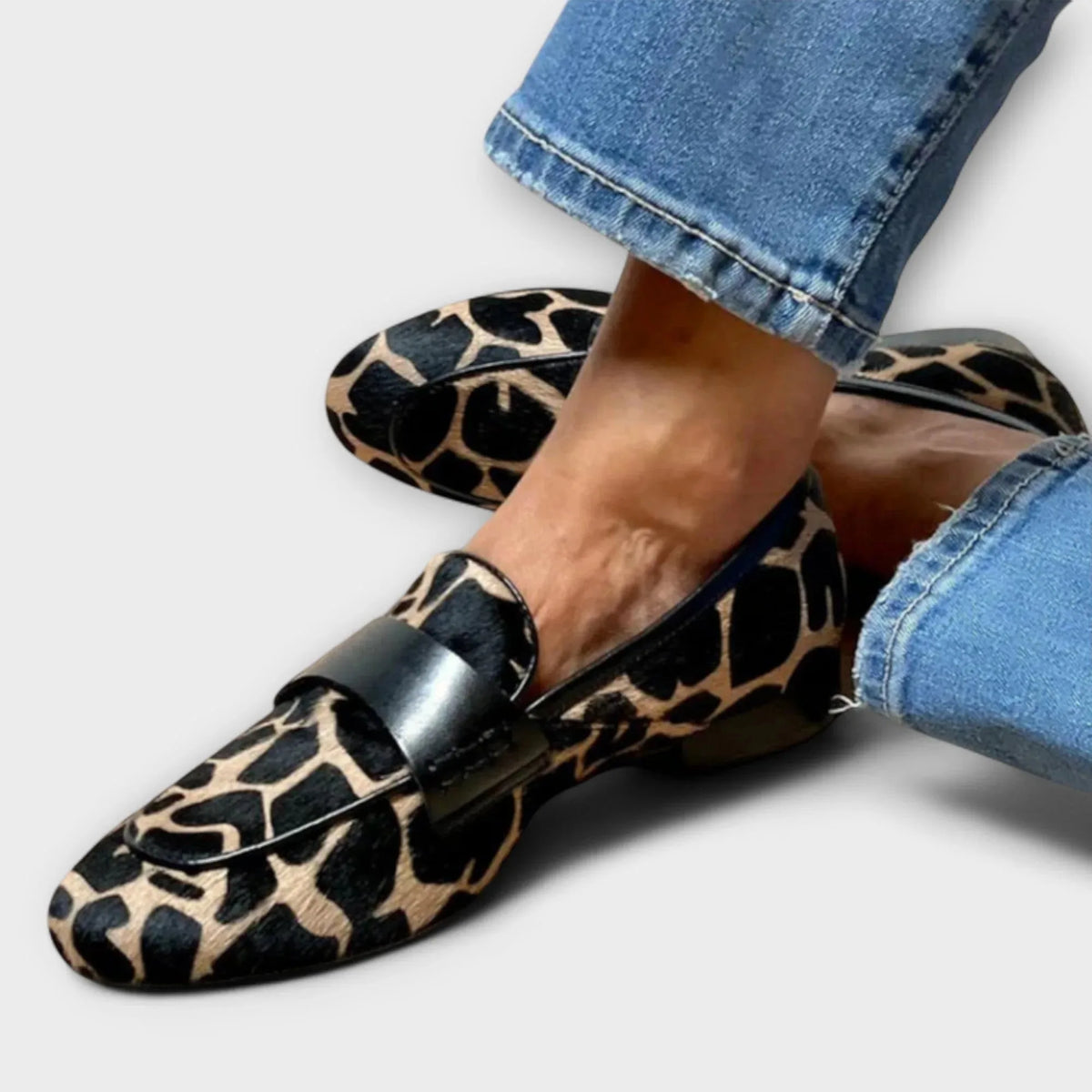 Liberty | Leopard Print Leather Loafers for Women
