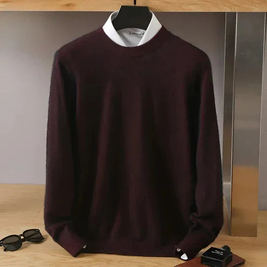 Isaac | Men's Soft Knitted Mock Neck Jumper