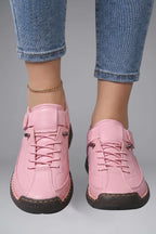 Comfort Leather Trainers with Elastic Strap for Women image 13