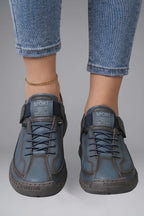Comfort Leather Trainers with Elastic Strap for Women image 9