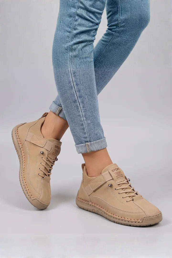 Comfort Leather Lace-Up Trainers for Women with Arch Support image 11