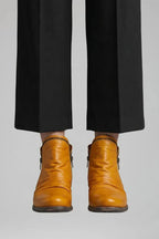 Leather Side Zip Ankle Boots for Women image 11