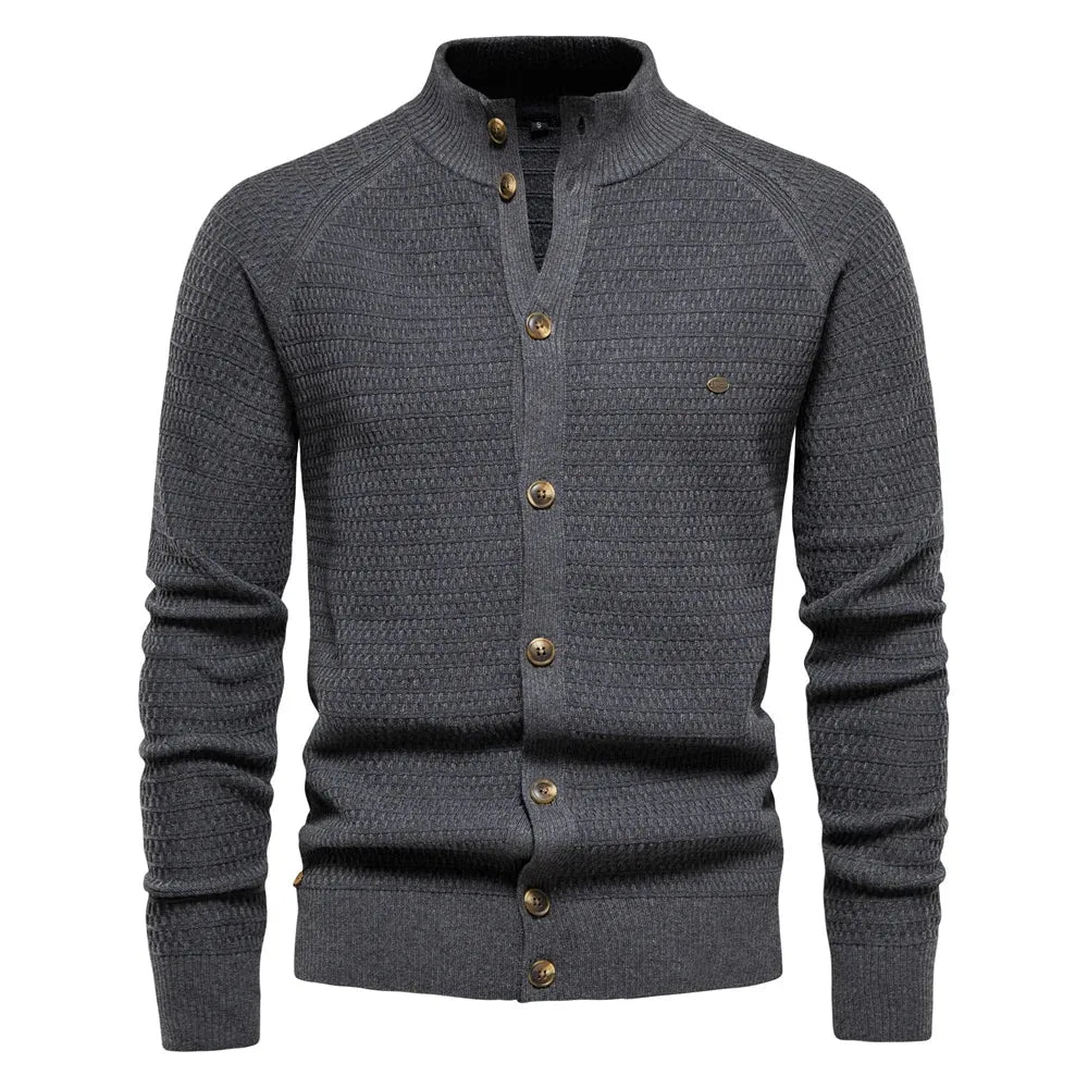 Samuel | Men's Cable Knit Button-Front Cardigan