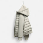 Men's Hooded Quilted Puffer Jacket with Fleece Sleeves image 10