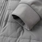 Men's Hooded Quilted Puffer Jacket with Fleece Sleeves image 13