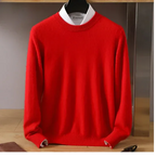 Three-quarter view of a beige jumper highlighting the fitted silhouette