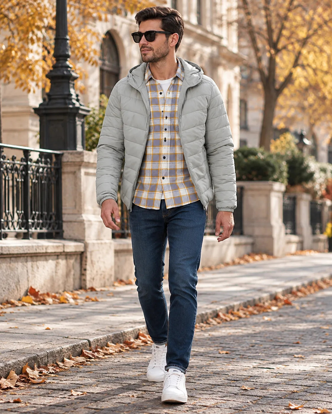Percy | Men's Packable Hooded Puffer Jacket, Lightweight Water-Resistant