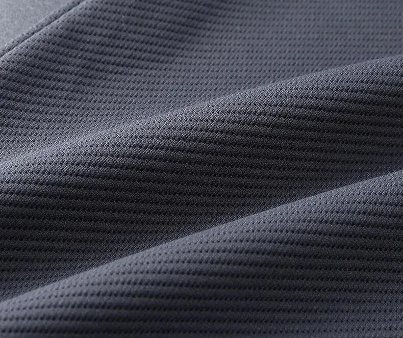 Men's Textured Zip-Up Tracksuit Set with Stand Collar image 10