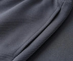Men's Textured Zip-Up Tracksuit Set with Stand Collar image 13