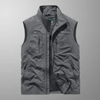 Men's Zip-Up Gilet with Stand Collar, Outdoor Body Warmer image 10