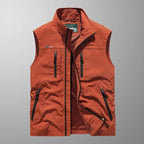 Men's Zip-Up Gilet with Stand Collar, Outdoor Body Warmer image 12
