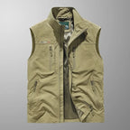Men's Zip-Up Gilet with Stand Collar, Outdoor Body Warmer image 13