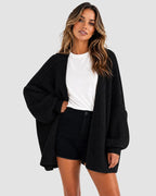 Oversized Lantern-Sleeve Knit Cardigan for Women image 10