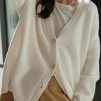 Oversized Ribbed Knit Cardigan for Women in Autumn image 10