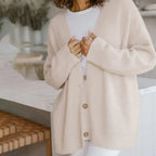 Oversized Ribbed Knit Cardigan for Women in Autumn image 13