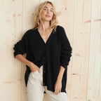 Oversized Ribbed Knit Cardigan for Women in Autumn image 16