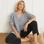 Oversized Ribbed Knit Cardigan for Women in Autumn image 18