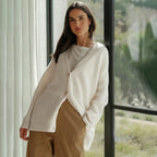 Oversized Ribbed Knit Cardigan for Women in Autumn image 19