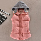 Padded Hooded Gilet for Women with Snap Buttons image 10