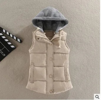 Padded Hooded Gilet for Women with Snap Buttons image 11