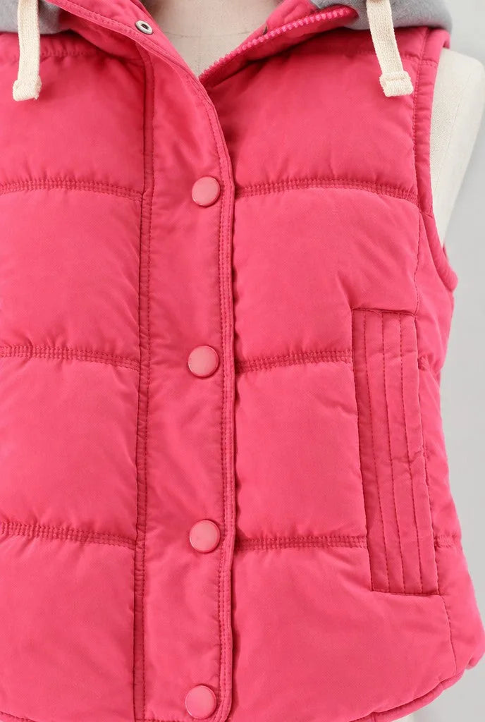Padded Hooded Gilet for Women with Snap Buttons image 16