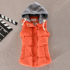 Padded Hooded Gilet for Women with Snap Buttons image 9