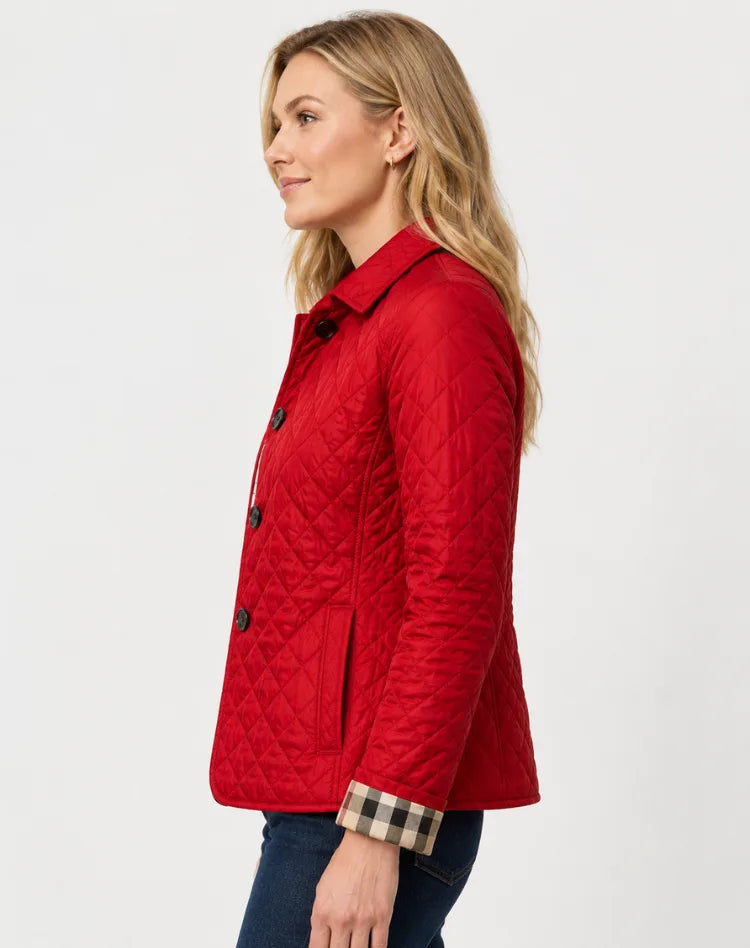 Elegant Quilted Collared Jacket for Women image 10