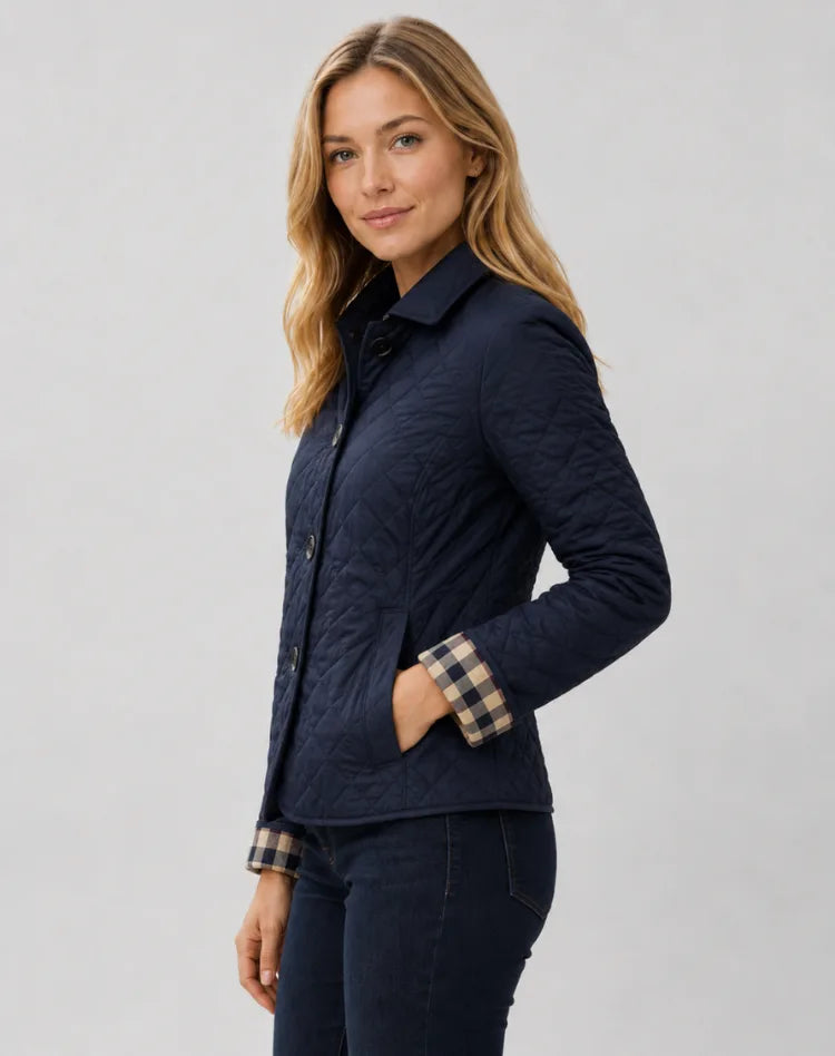 Elegant Quilted Collared Jacket for Women image 11
