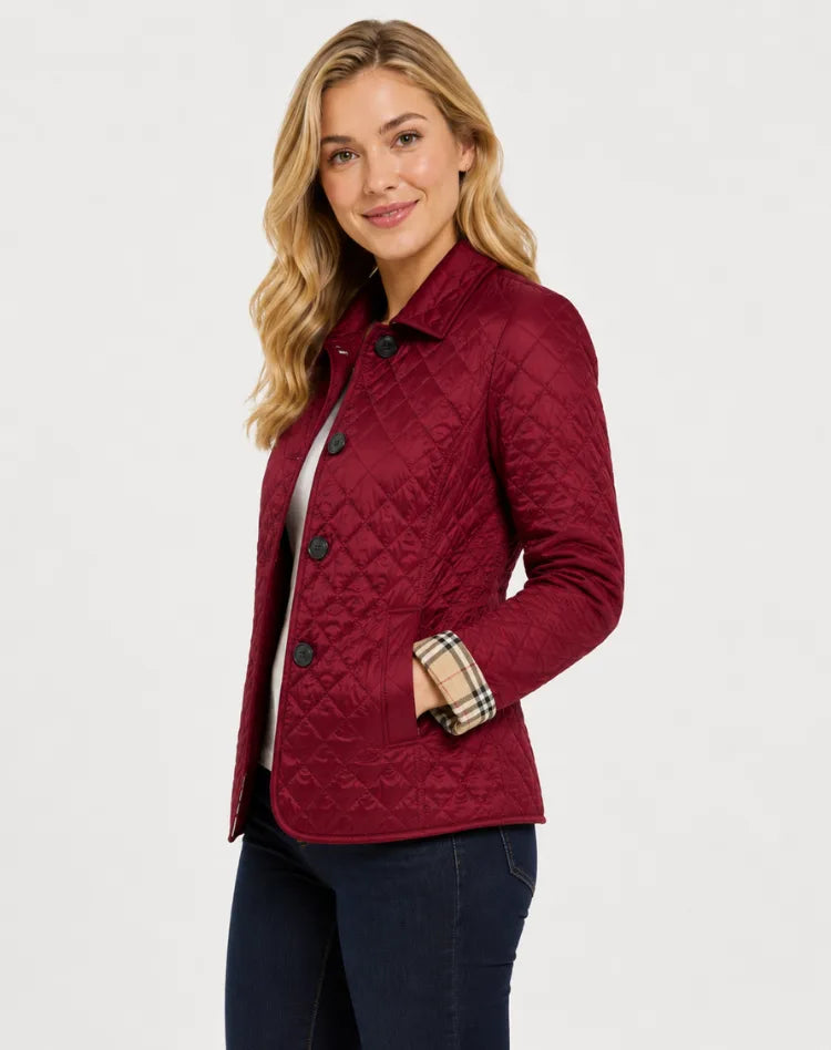 Elegant Quilted Collared Jacket for Women image 12