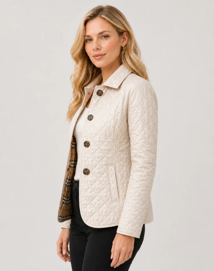 Elegant Quilted Collared Jacket for Women image 15