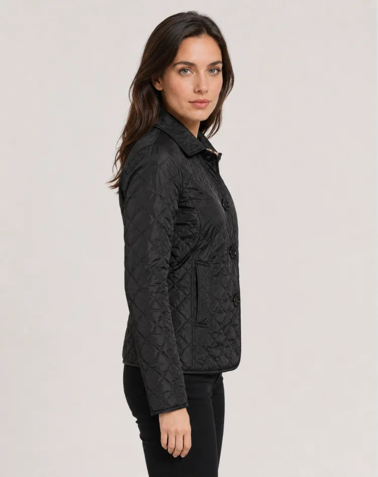 Elegant Quilted Collared Jacket for Women image 9