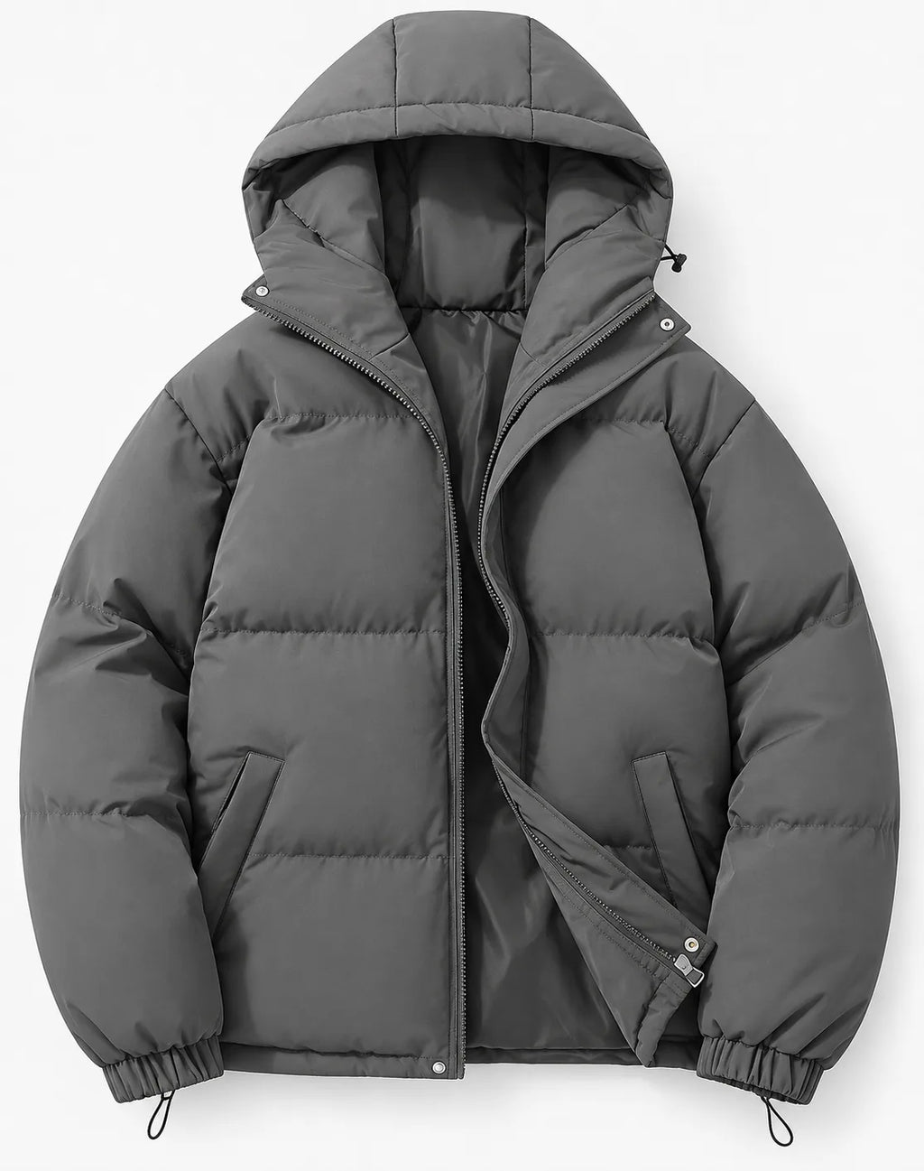 Men's Hooded Quilted Puffer Jacket for Winter image 17