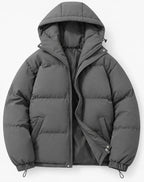 Men's Hooded Quilted Puffer Jacket for Winter image 17