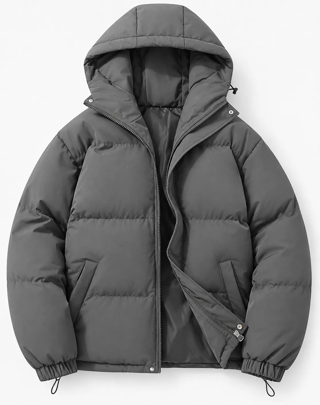 Men's Hooded Quilted Puffer Jacket for Winter image 17