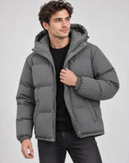 Men's Hooded Quilted Puffer Jacket for Winter image 19