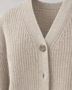 Oversized Ribbed Knit V-Neck Cardigan for Women image 10