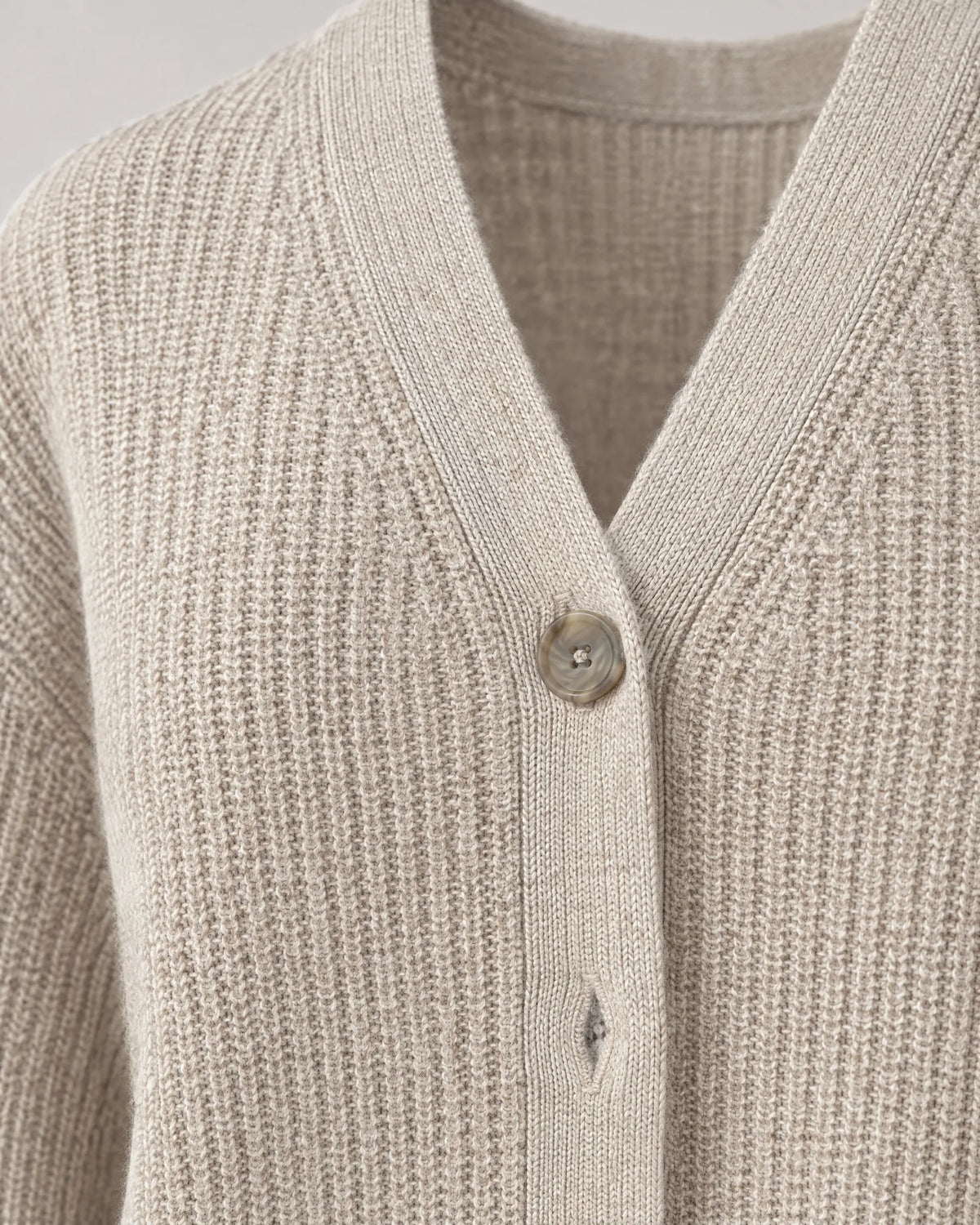 Oversized Ribbed Knit V-Neck Cardigan for Women image 10
