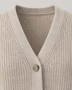 Oversized Ribbed Knit V-Neck Cardigan for Women image 11