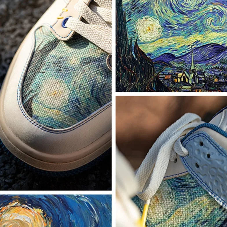 Starry Night Art Print Comfort Trainers for Men image 10