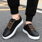 Men's Vegan Leather Slip-On Comfort Trainers image 11