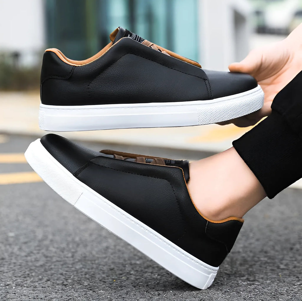 Men's Vegan Leather Slip-On Comfort Trainers image 12