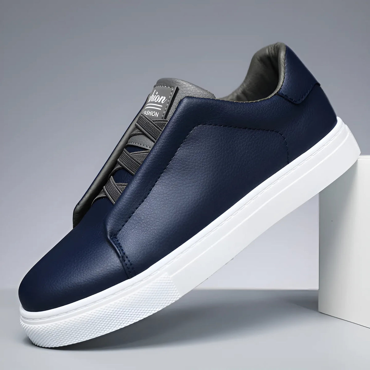 Men's Vegan Leather Slip-On Comfort Trainers image 14