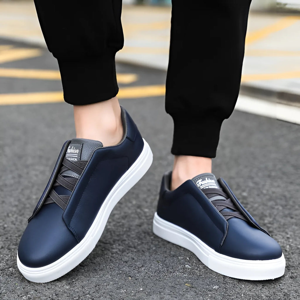 Men's Vegan Leather Slip-On Comfort Trainers image 9